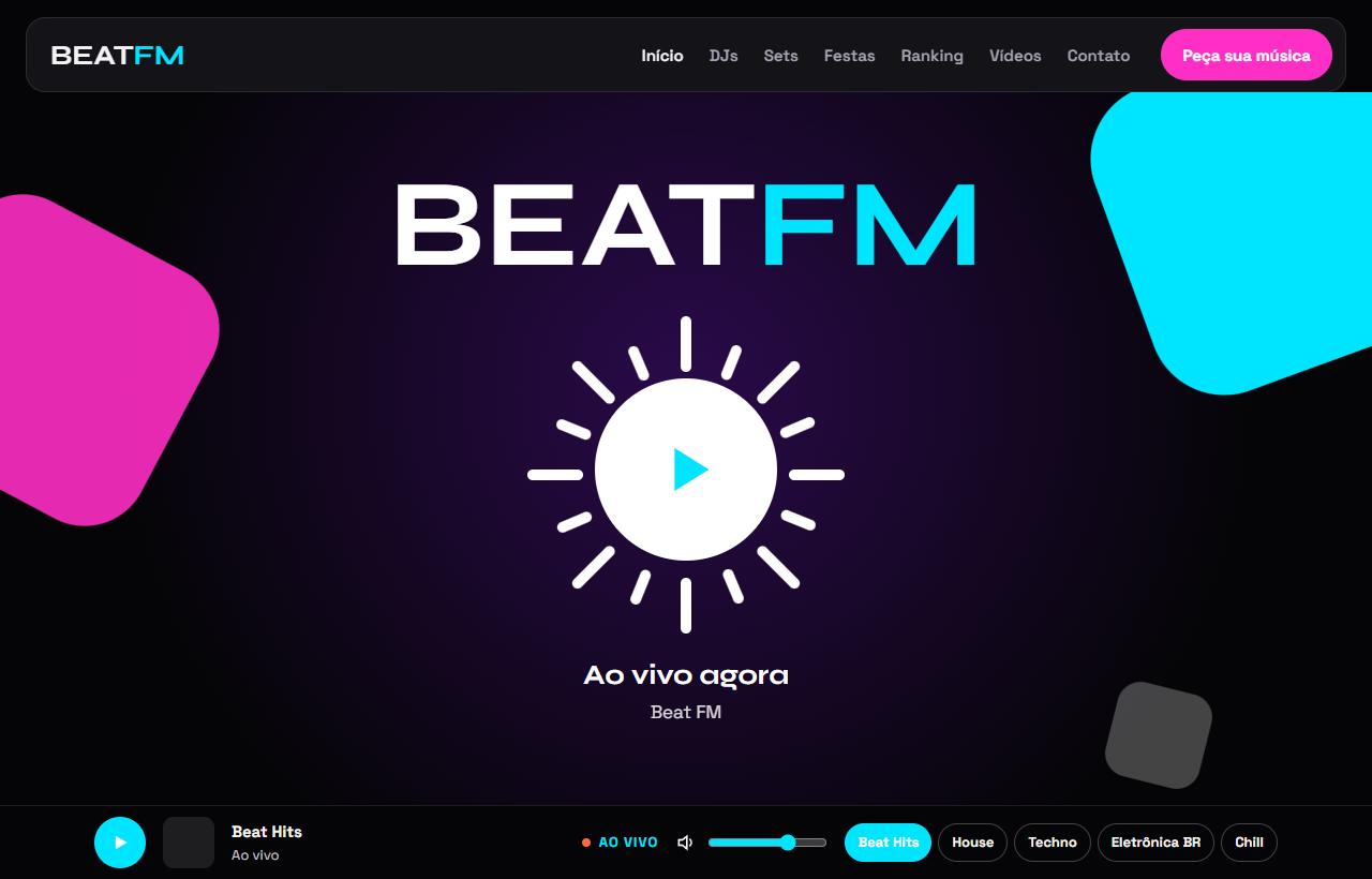 Página inicial do modelo Beat FM